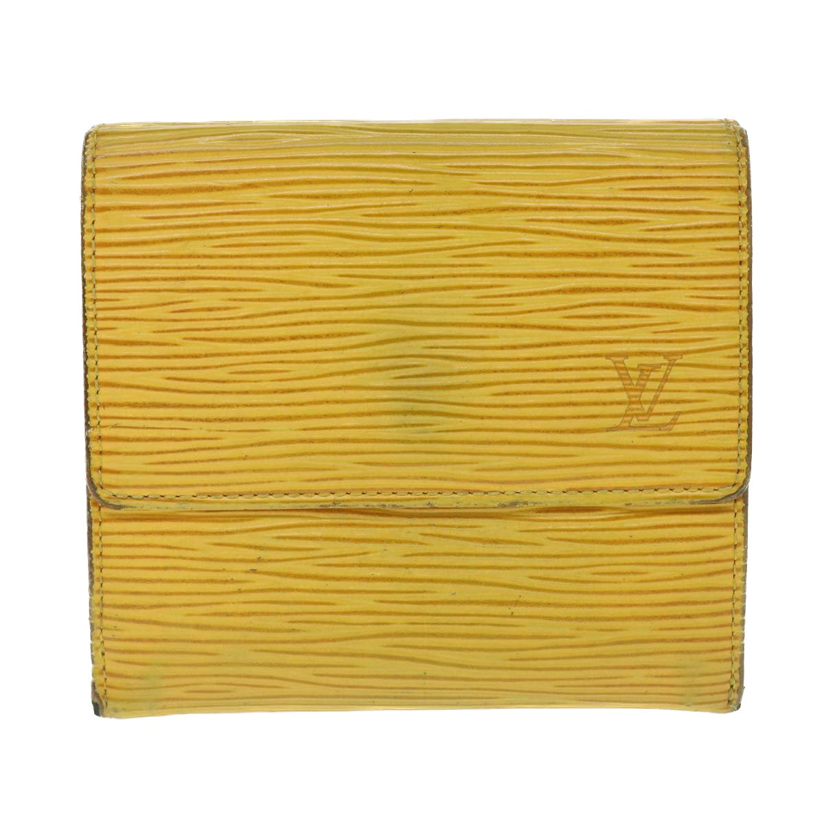 LOUIS VUITTON Epi Portefeuille Elise Wallet Yellow LV Auth 52474