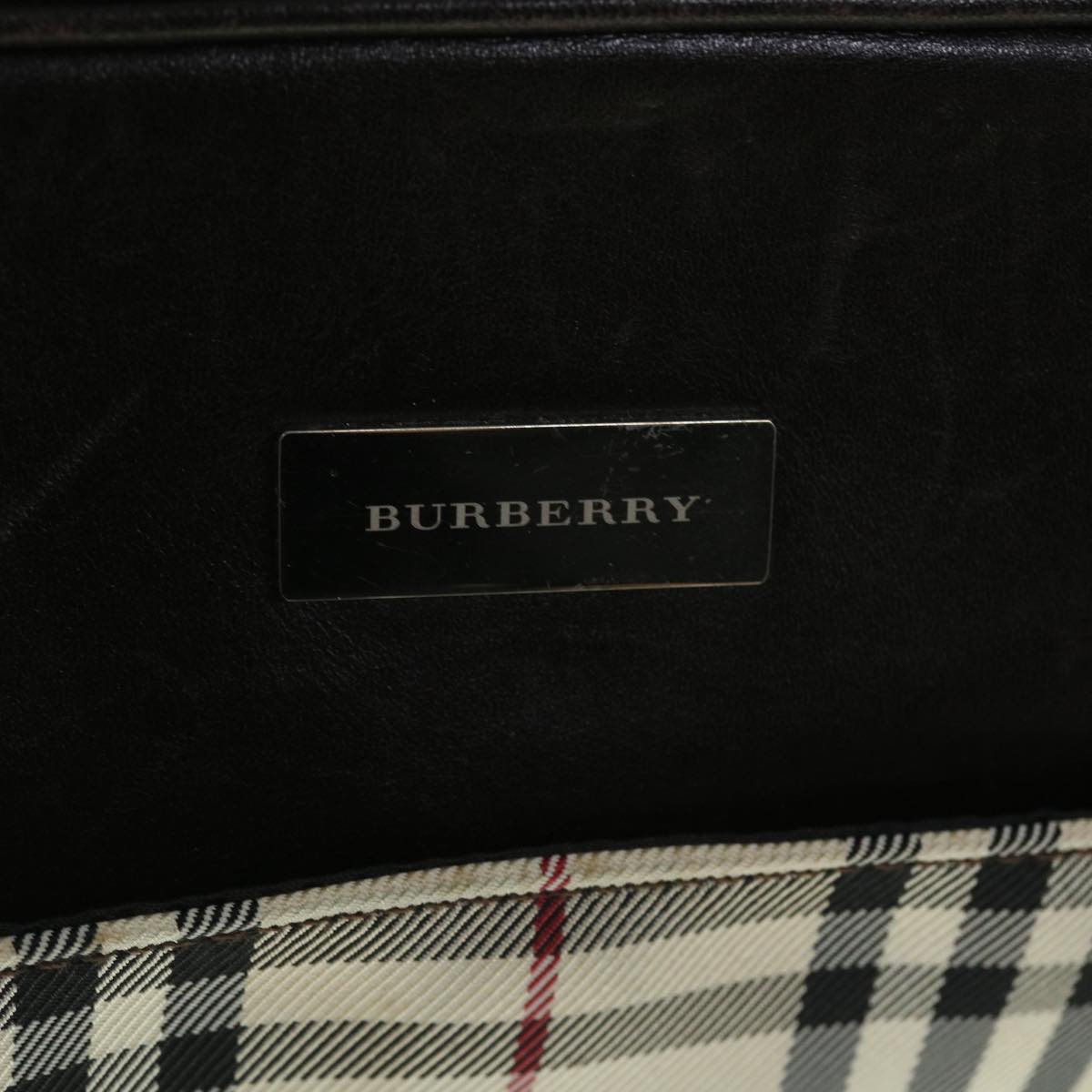 BURBERRY Nova Check Shoulder Bag Nylon Beige Auth 52504