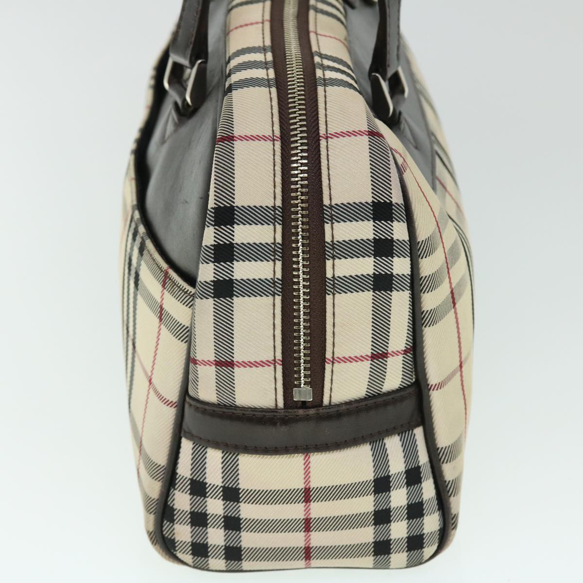 BURBERRY Nova Check Shoulder Bag Nylon Beige Auth 52504