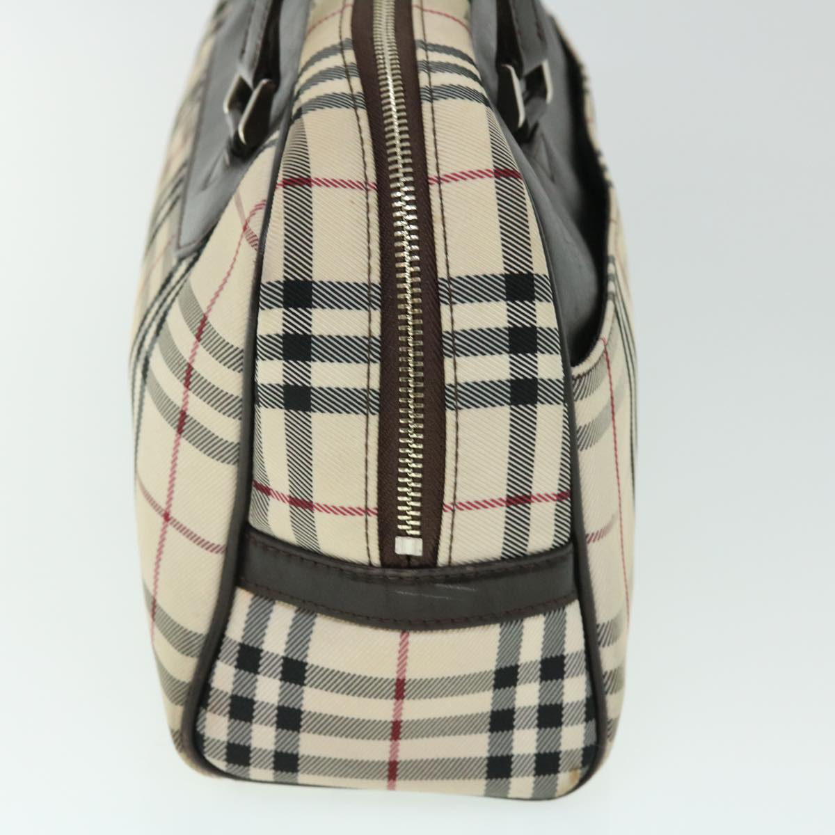 BURBERRY Nova Check Shoulder Bag Nylon Beige Auth 52504