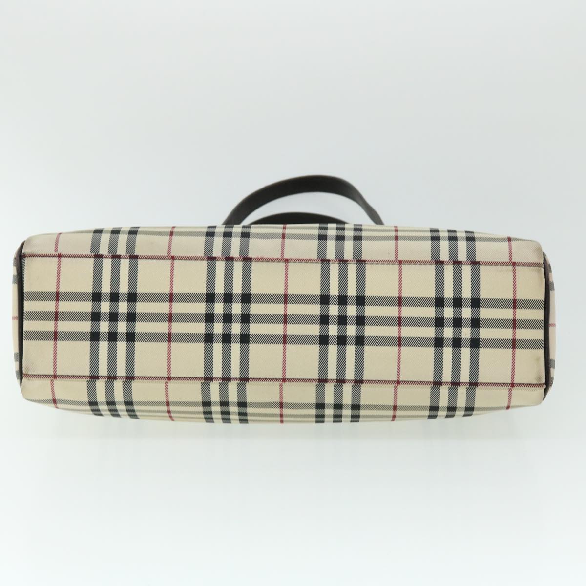 BURBERRY Nova Check Shoulder Bag Nylon Beige Auth 52504