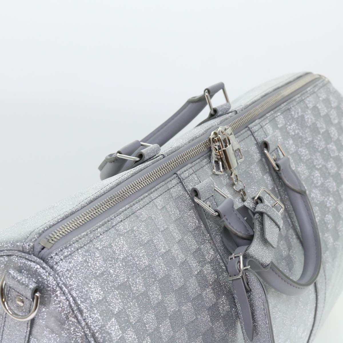 LOUIS VUITTON Damier Glitter Keepall Bandouliere 50 Bag N58041 LV Auth 52528A