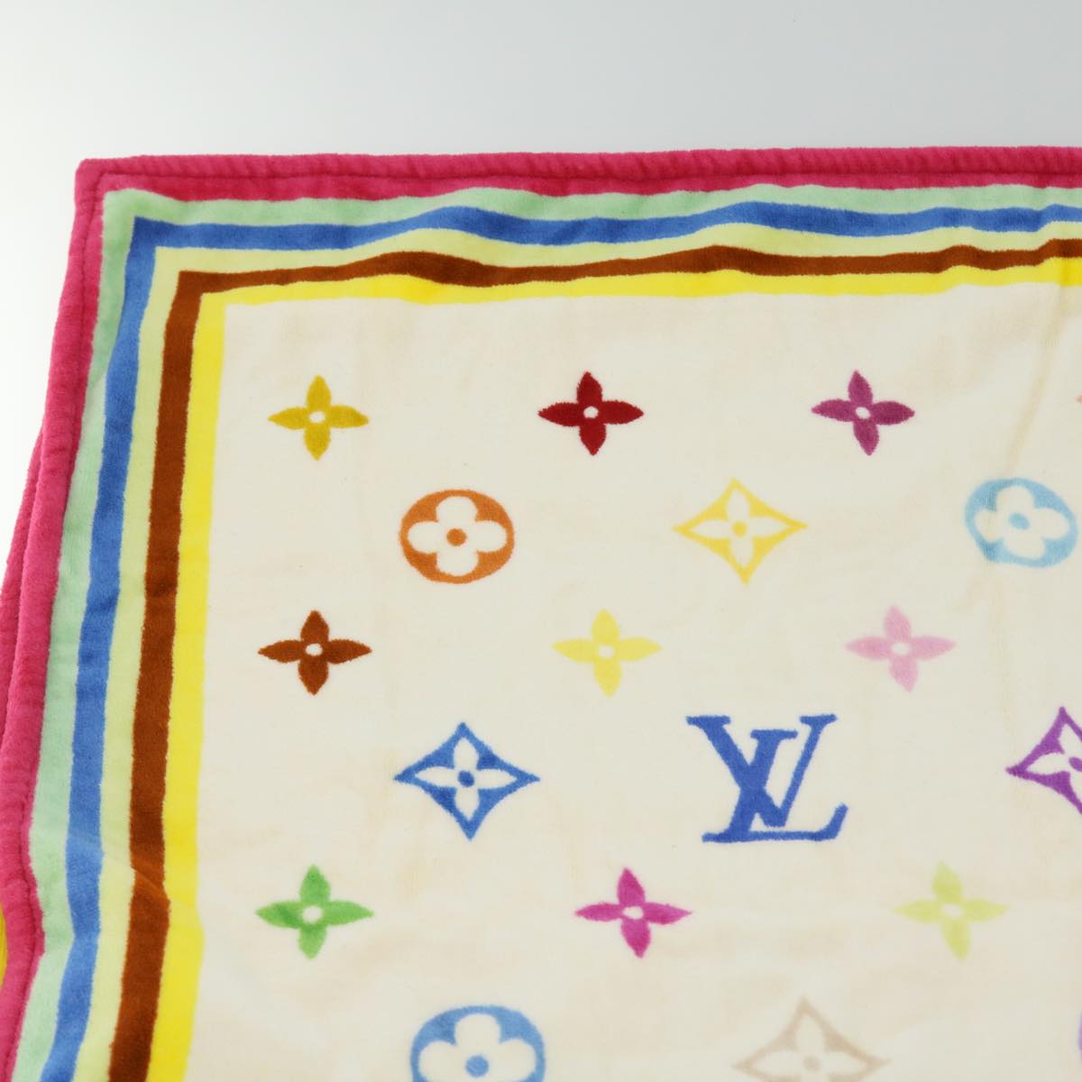 LOUIS VUITTON Monogram Multicolor Towel EDITION LIMITED 174 Cotton Auth 52532A