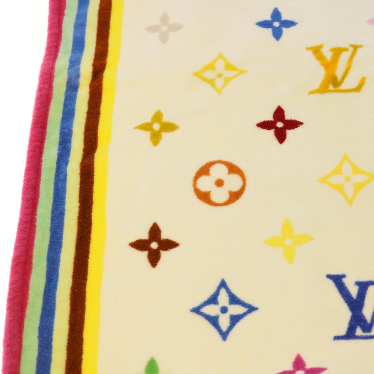 LOUIS VUITTON Monogram Multicolor Towel EDITION LIMITED 174 Cotton Auth 52532A