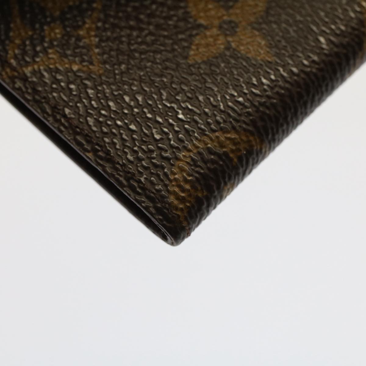 LOUIS VUITTON Monogram Porte Cartes Credit Pression Card Case M60937 Auth 52539