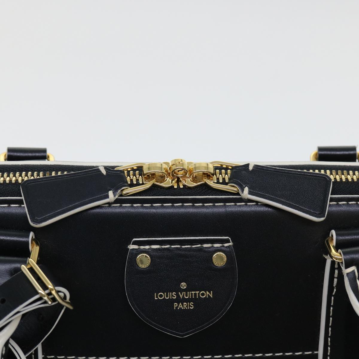 LOUIS VUITTON Catgram Alma Souple Hand Bag 2way Black M44403 LV Auth 52542SM