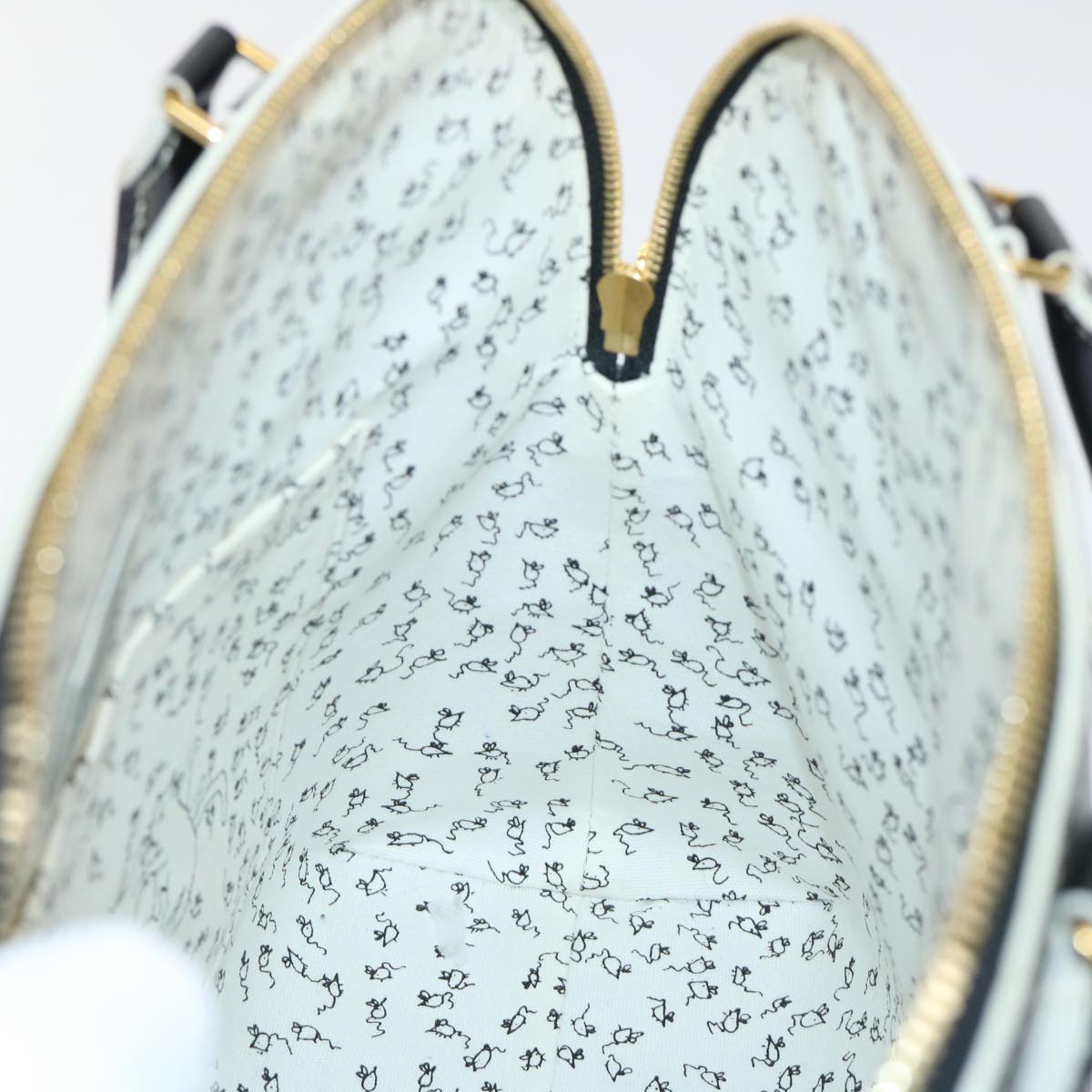 LOUIS VUITTON Catgram Alma Souple Hand Bag 2way Black M44403 LV Auth 52542SM
