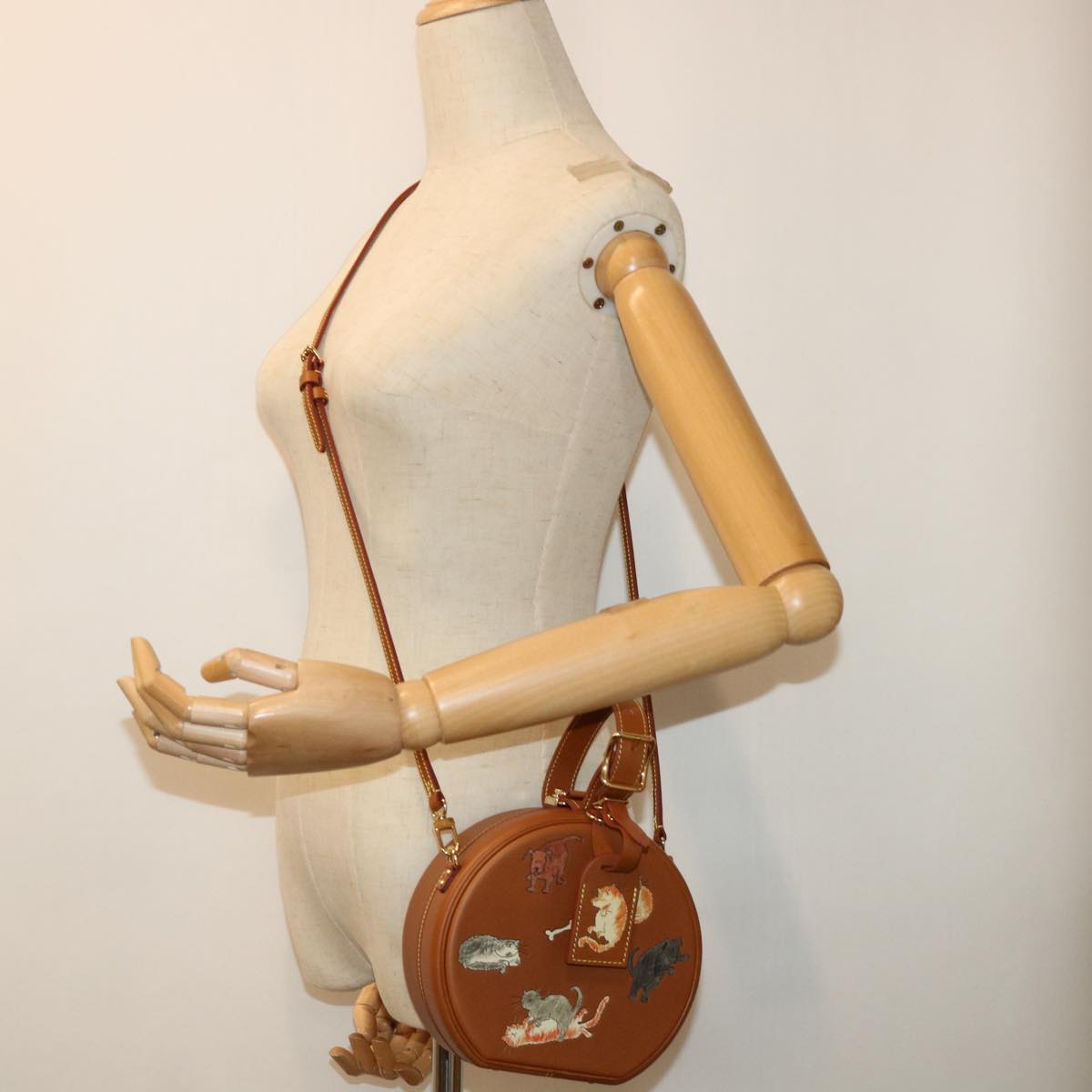 LOUIS VUITTON Catgram Petite Boite Chapeau Shoulder Bag Brown M52972 Auth 52543SM