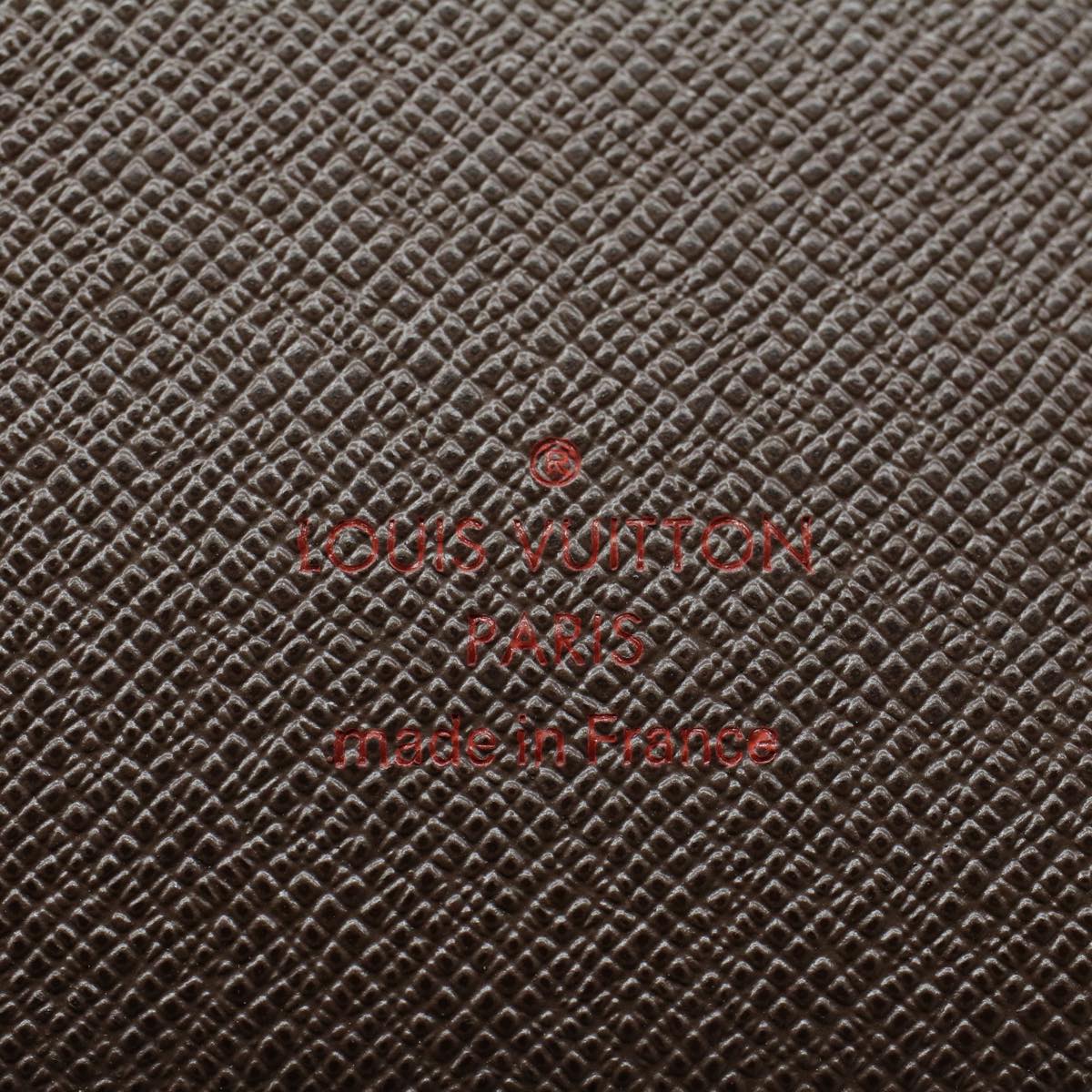 LOUIS VUITTON Damier Ebene Agenda GM Day Planner Cover R20107 LV Auth 52562