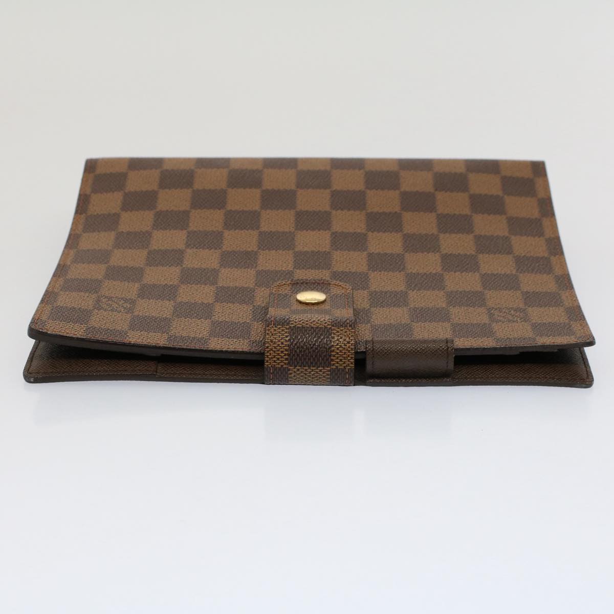 LOUIS VUITTON Damier Ebene Agenda GM Day Planner Cover R20107 LV Auth 52562