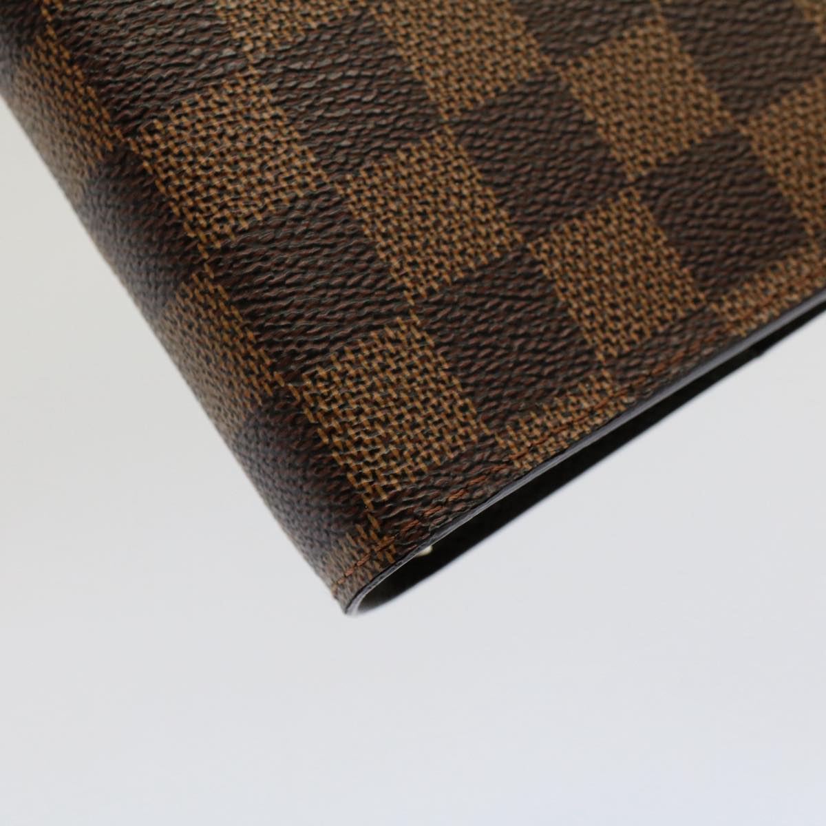 LOUIS VUITTON Damier Ebene Agenda GM Day Planner Cover R20107 LV Auth 52562