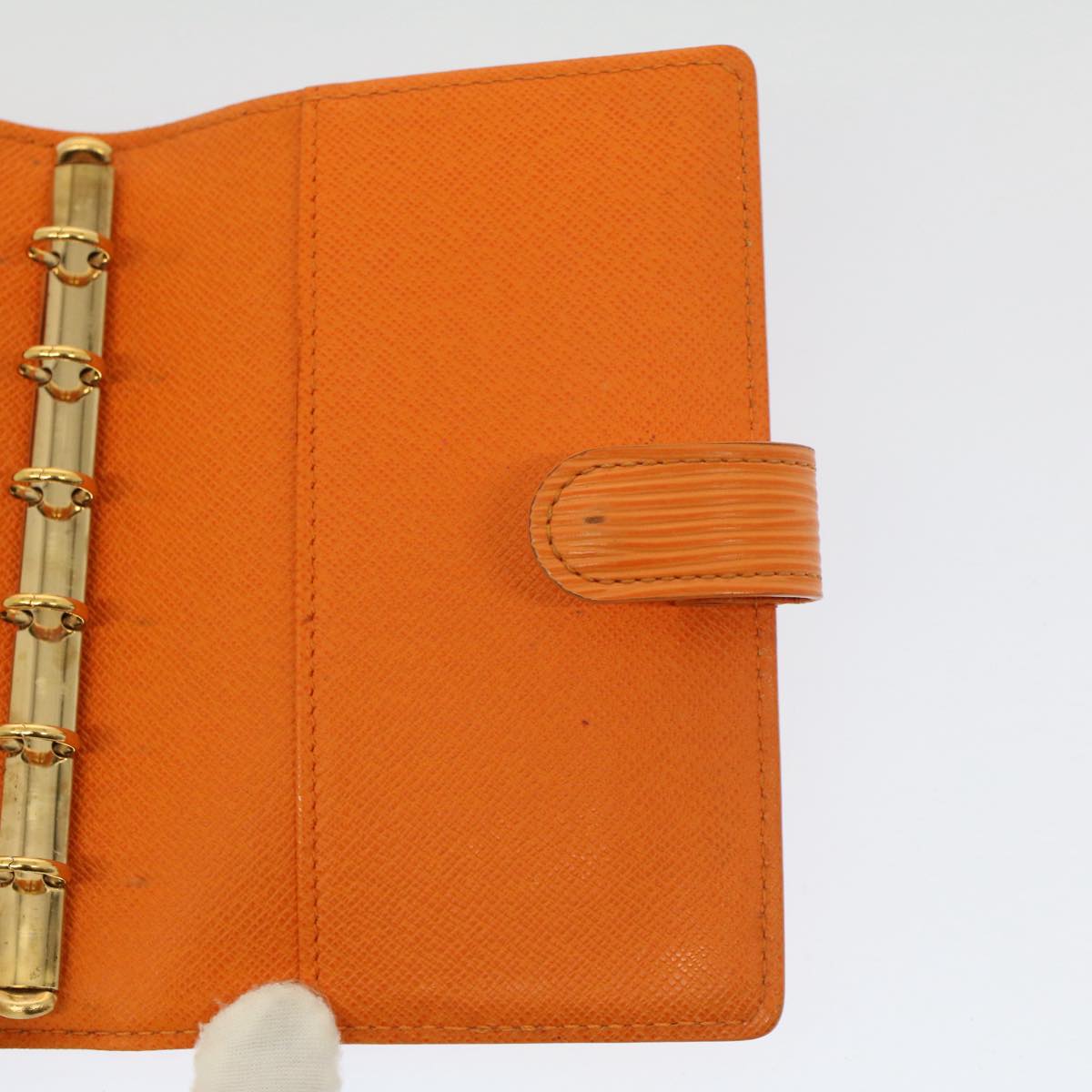 LOUIS VUITTON Epi Agenda PM Day Planner Cover Orange Mandarin R2005H Auth 52614