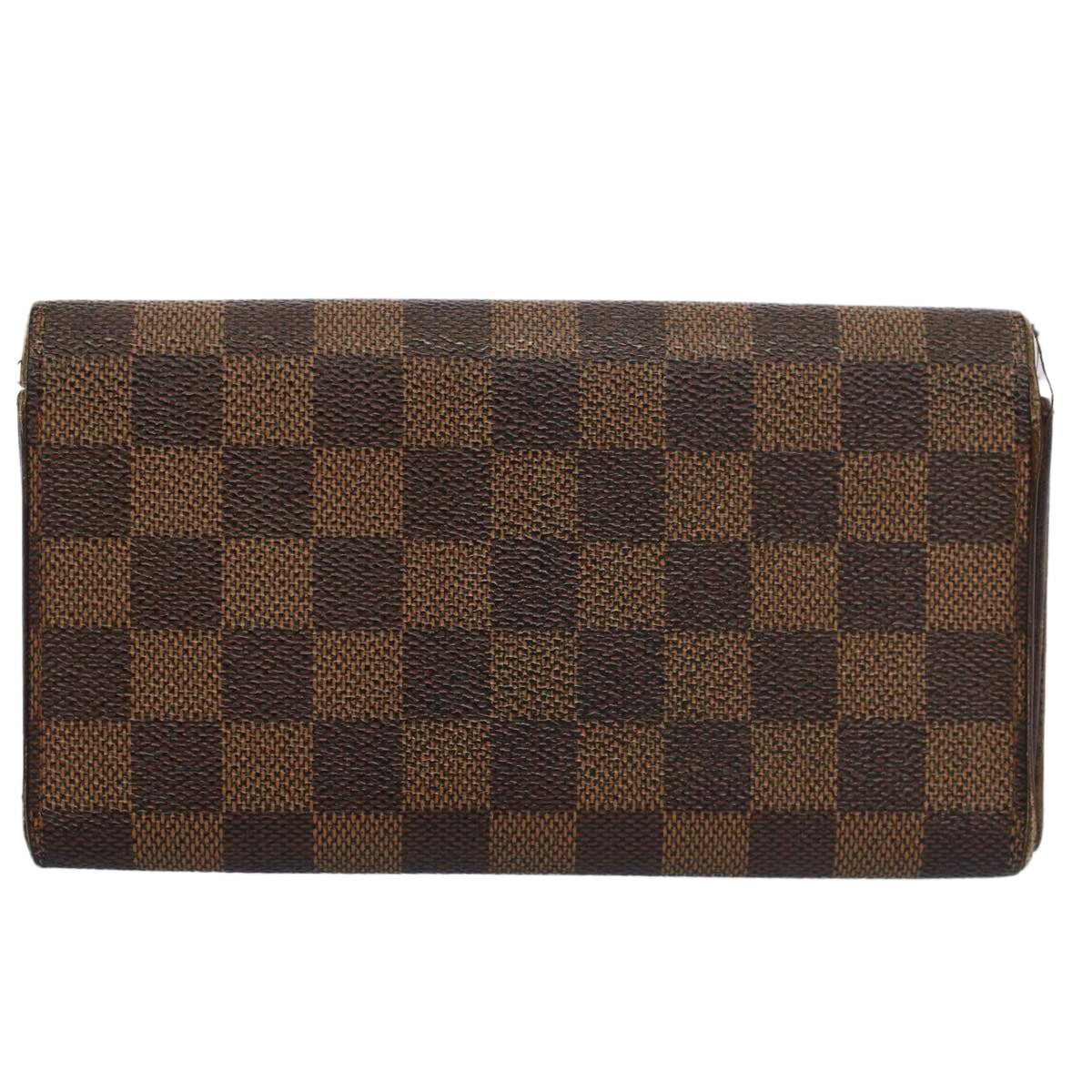 LOUIS VUITTON Damier Ebene Pochette Porte Monnaie Credit N61724 LV Auth 52625