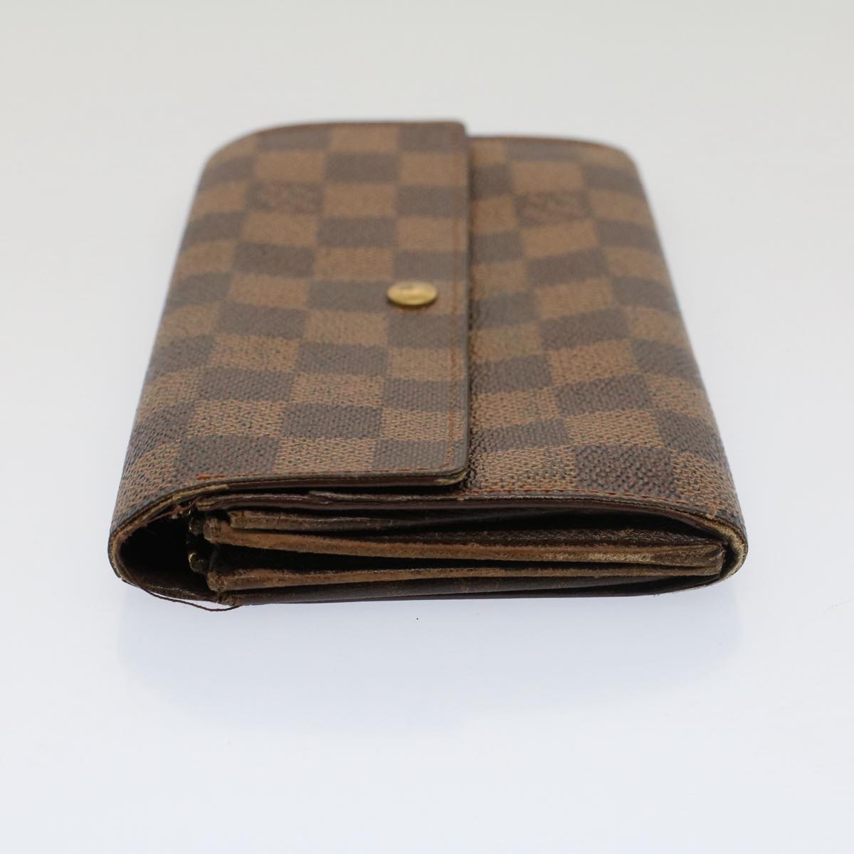 LOUIS VUITTON Damier Ebene Pochette Porte Monnaie Credit N61724 LV Auth 52625