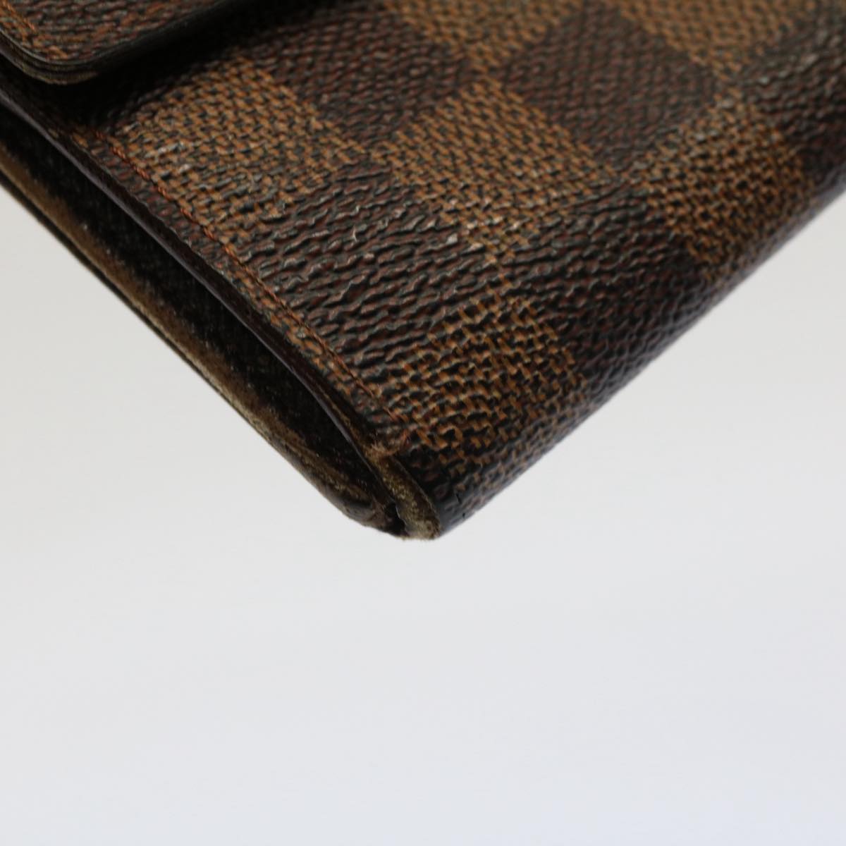 LOUIS VUITTON Damier Ebene Pochette Porte Monnaie Credit N61724 LV Auth 52625