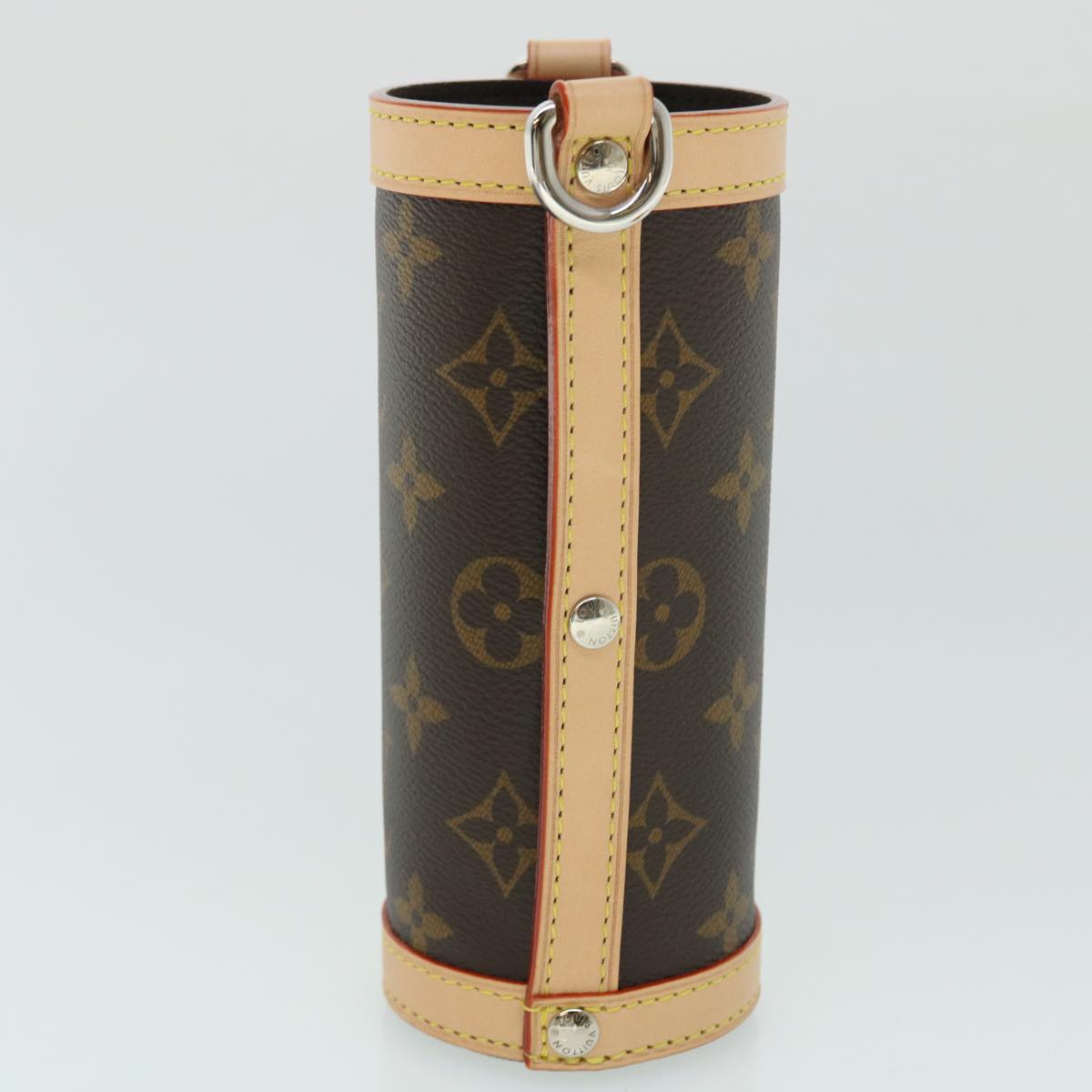 LOUIS VUITTON Monogram Flask Holder Water Bottle GI0518 LV Auth 52637A