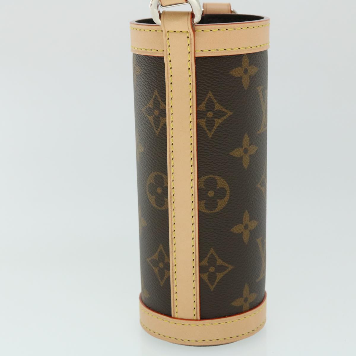 LOUIS VUITTON Monogram Flask Holder Water Bottle GI0518 LV Auth 52637A