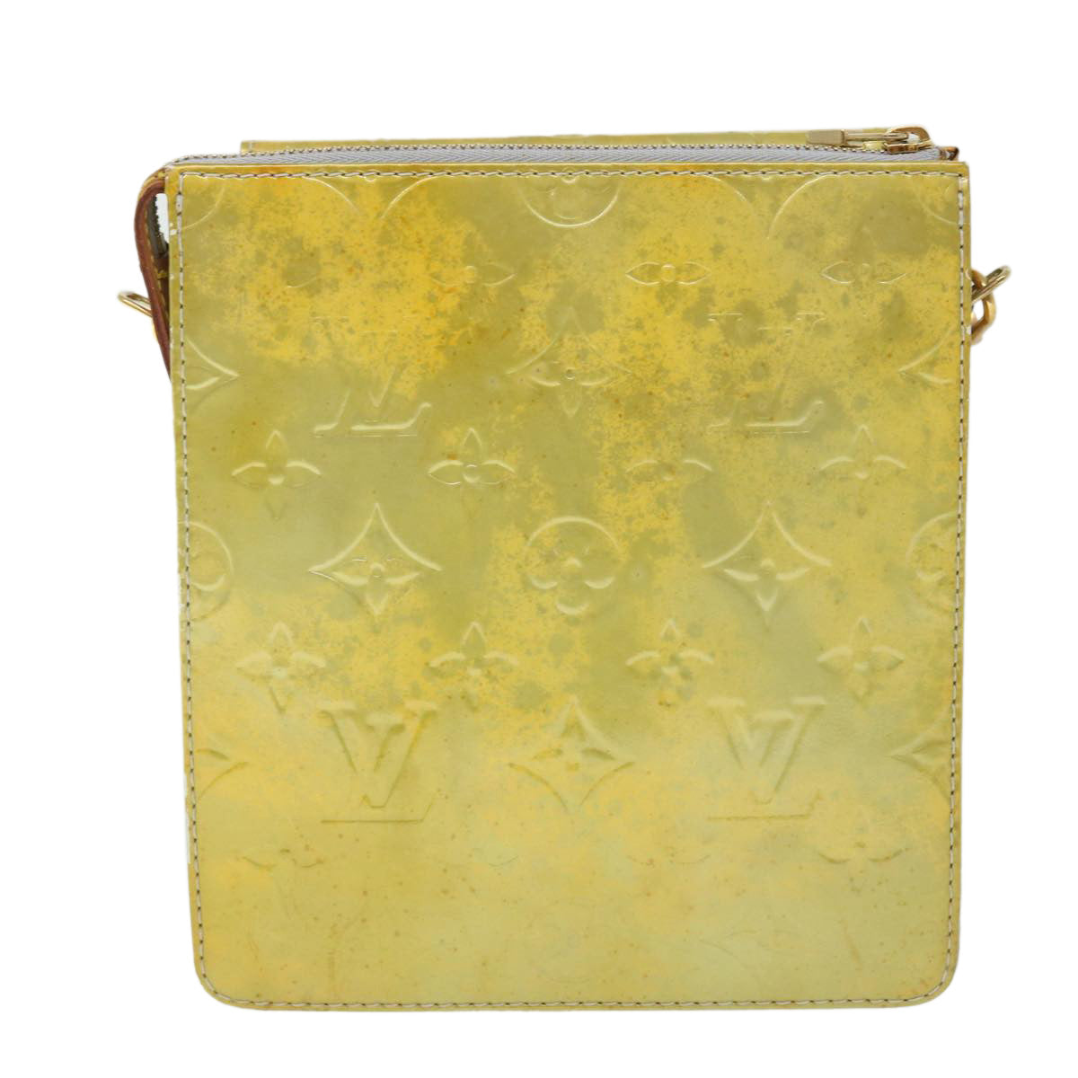 LOUIS VUITTON Monogram Vernis Motto Accessory Pouch Gris M91030 LV Auth 52691