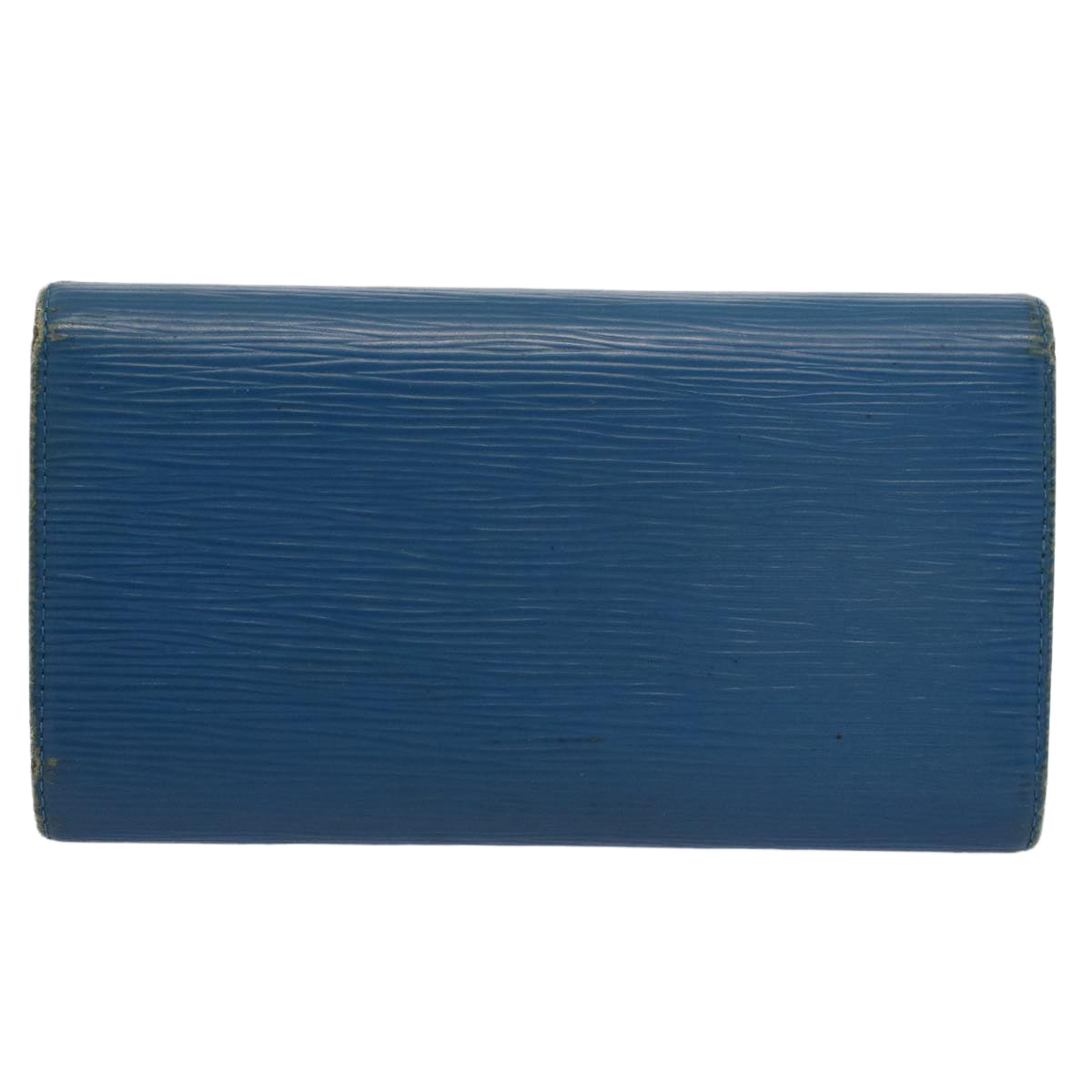 LOUIS VUITTON Epi Porte Tresor International Long Wallet Blue M63385 Auth 52794