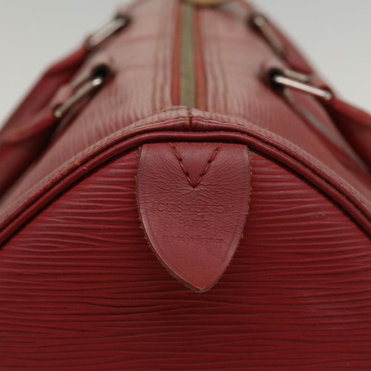 LOUIS VUITTON Epi Speedy 30 Hand Bag Castilian Red M43007 LV Auth 52799