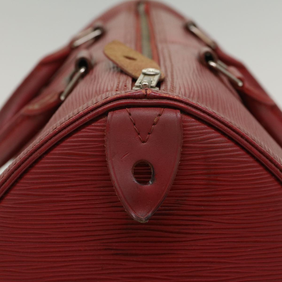 LOUIS VUITTON Epi Speedy 30 Hand Bag Castilian Red M43007 LV Auth 52799