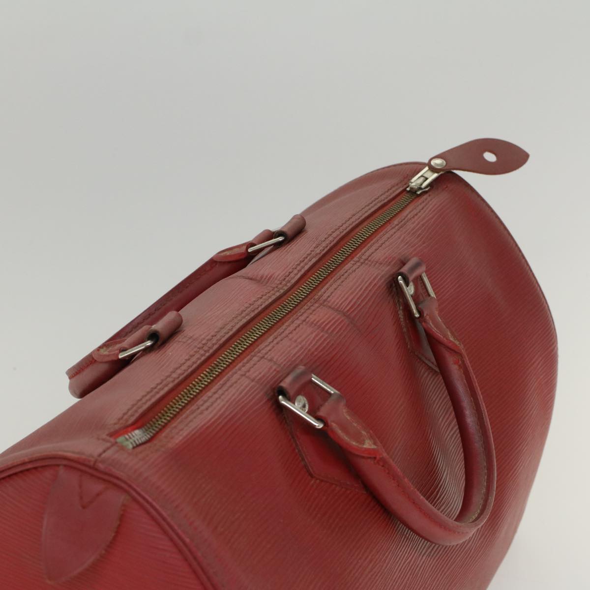 LOUIS VUITTON Epi Speedy 30 Hand Bag Castilian Red M43007 LV Auth 52799