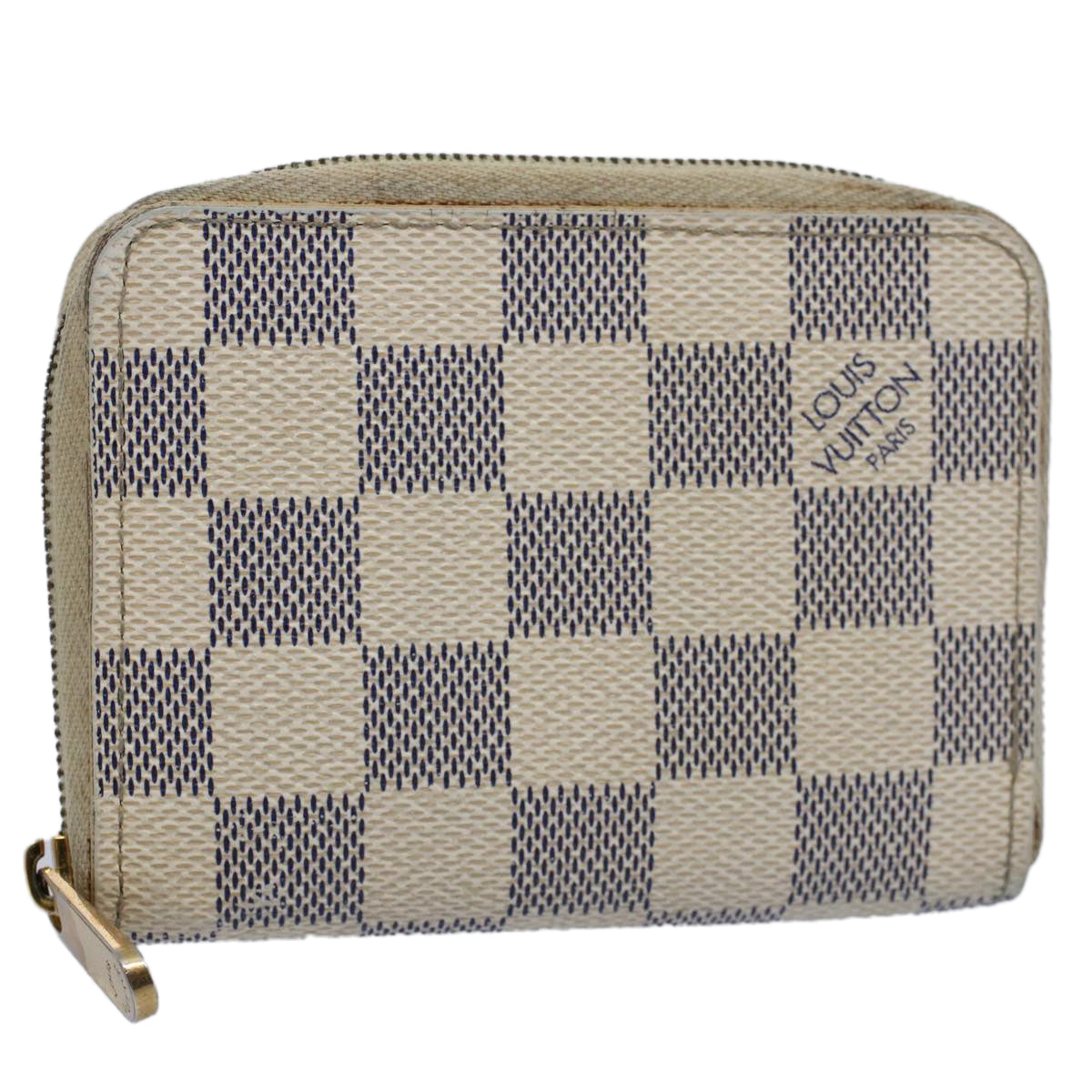 LOUIS VUITTON Damier Azur Zippy Coin Purse N63069 LV Auth 52828