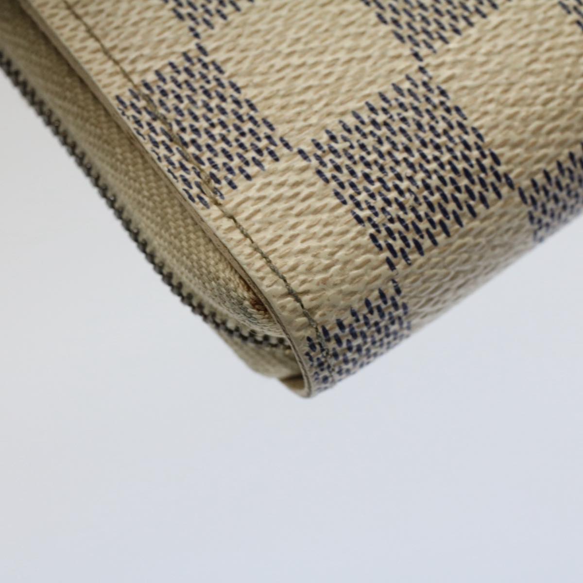 LOUIS VUITTON Damier Azur Zippy Coin Purse N63069 LV Auth 52828