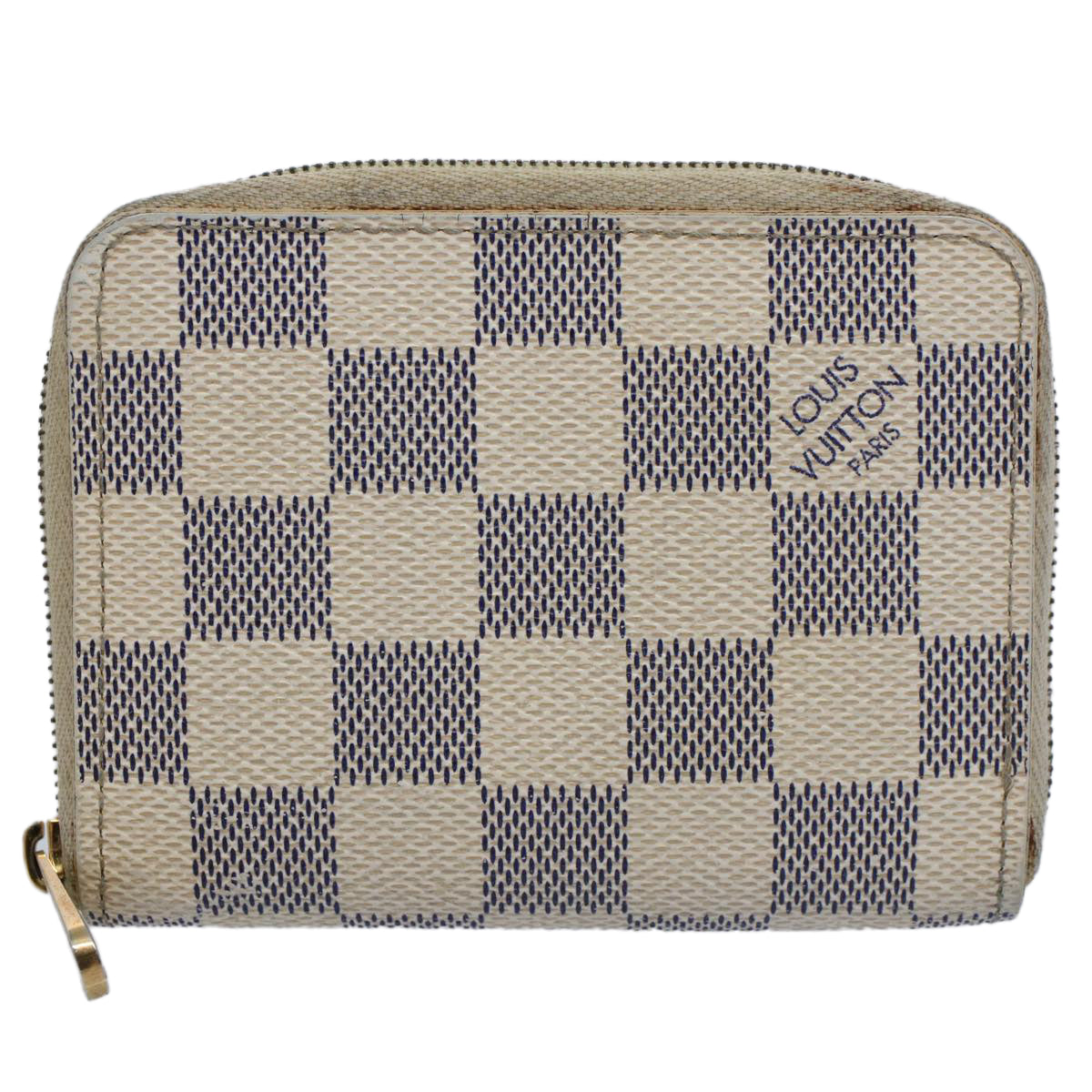 LOUIS VUITTON Damier Azur Zippy Coin Purse N63069 LV Auth 52828