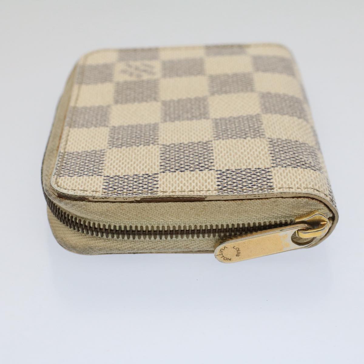 LOUIS VUITTON Damier Azur Zippy Coin Purse N63069 LV Auth 52828