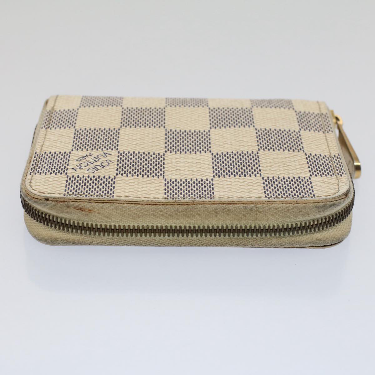 LOUIS VUITTON Damier Azur Zippy Coin Purse N63069 LV Auth 52828