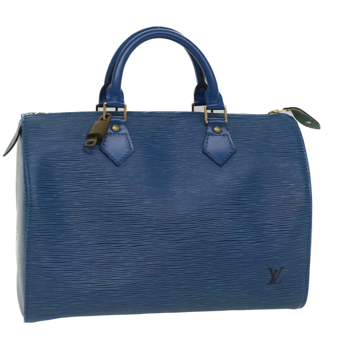 LOUIS VUITTON Epi Speedy 30 Hand Bag Toledo Blue M43005 LV Auth 52841