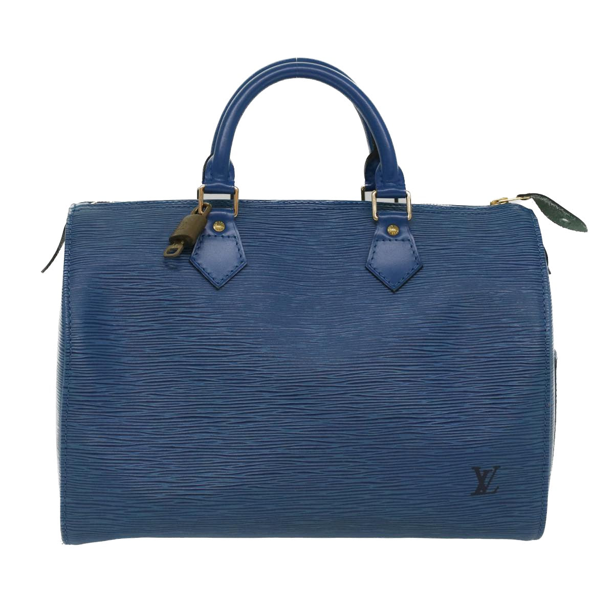 LOUIS VUITTON Epi Speedy 30 Hand Bag Toledo Blue M43005 LV Auth 52841