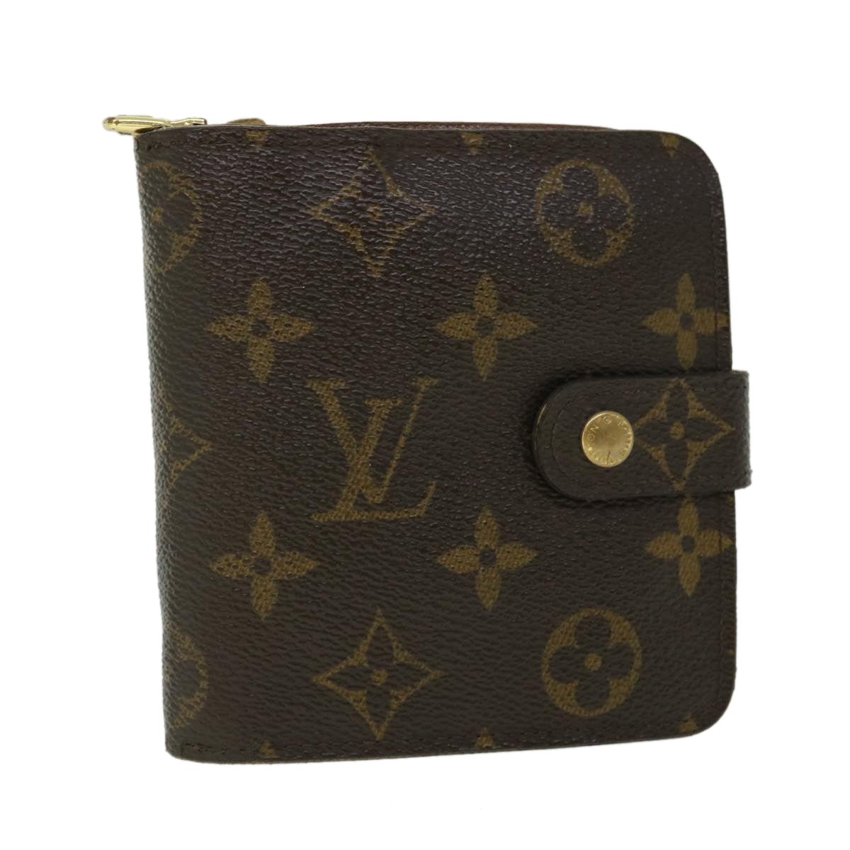 LOUIS VUITTON Monogram Compact Zip Wallet M61667 LV Auth 52871