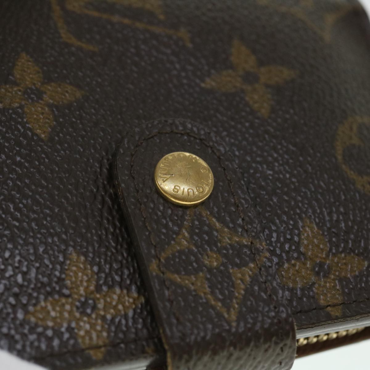 LOUIS VUITTON Monogram Compact Zip Wallet M61667 LV Auth 52871