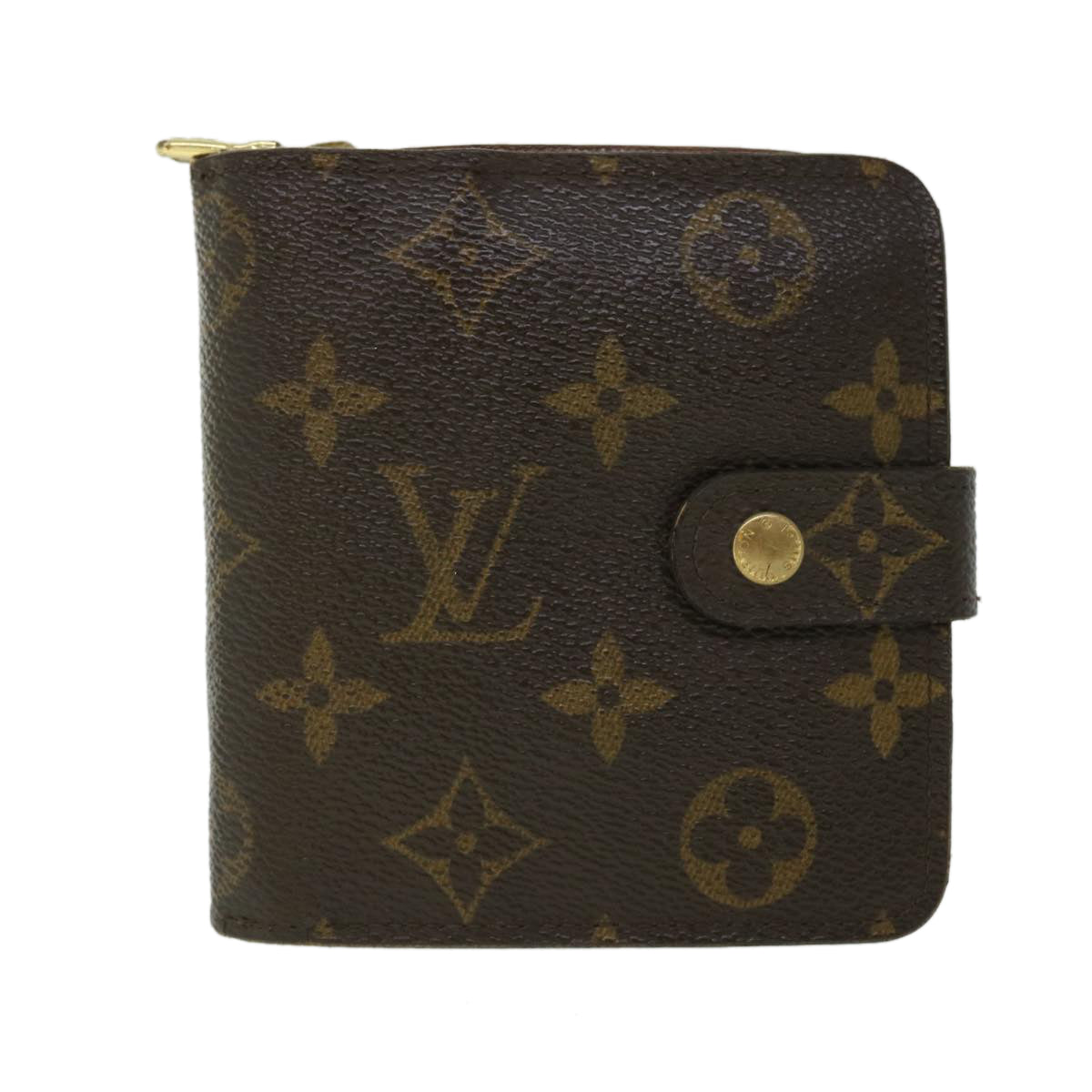 LOUIS VUITTON Monogram Compact Zip Wallet M61667 LV Auth 52871