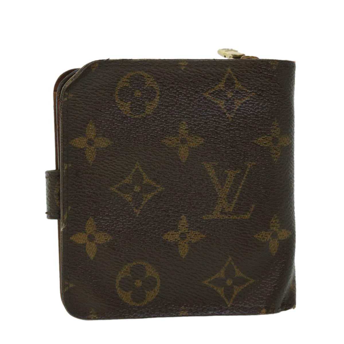 LOUIS VUITTON Monogram Compact Zip Wallet M61667 LV Auth 52871