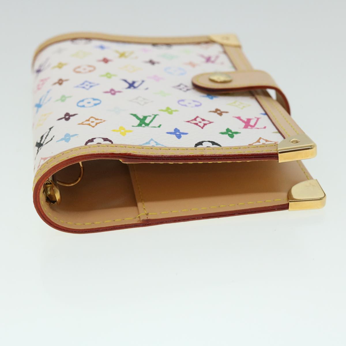 LOUIS VUITTON Multicolor Agenda PM Day Planner Cover White R21074 LV Auth 52873A