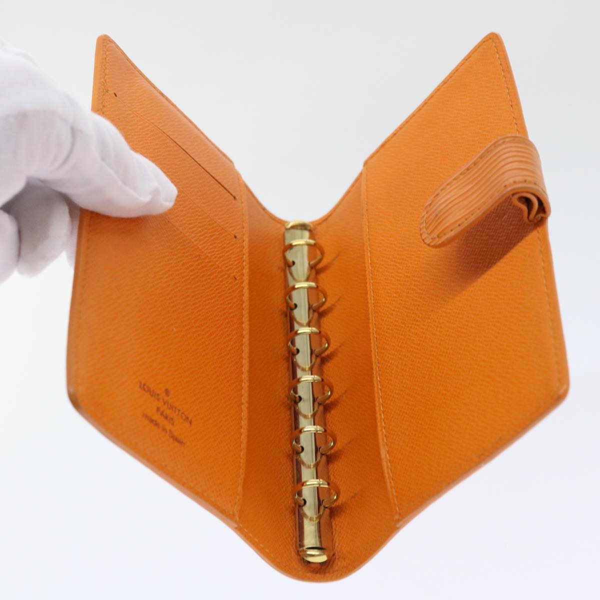 LOUIS VUITTON Epi Agenda PM Day Planner Cover Orange Mandarin R2005H Auth 52874