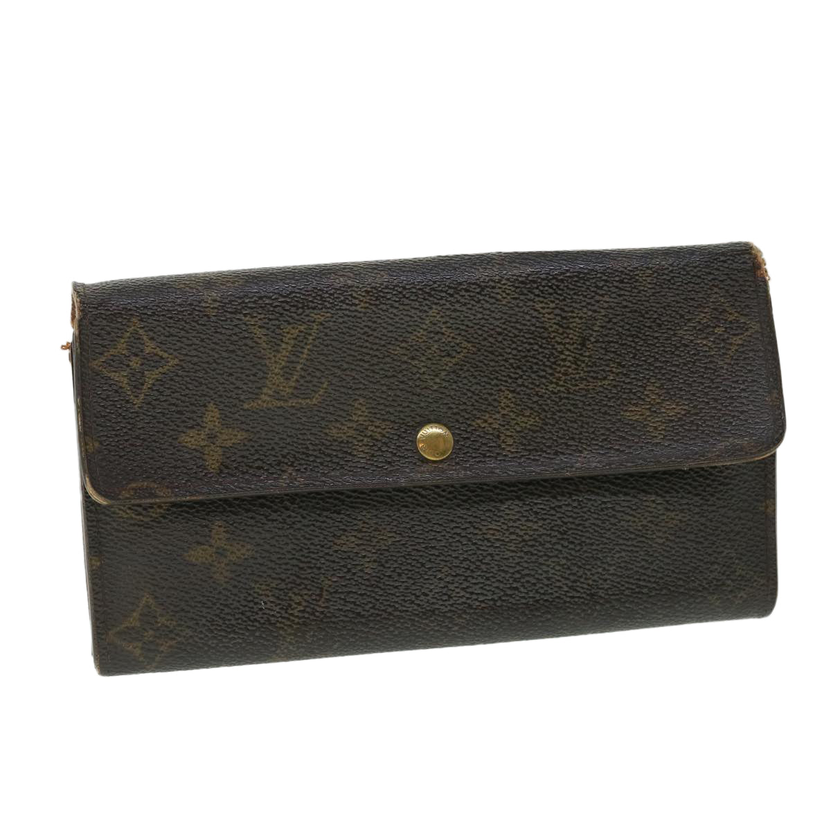 LOUIS VUITTON Monogram Pochette Porte Monnaie Credit Wallet M61725 Auth 52880