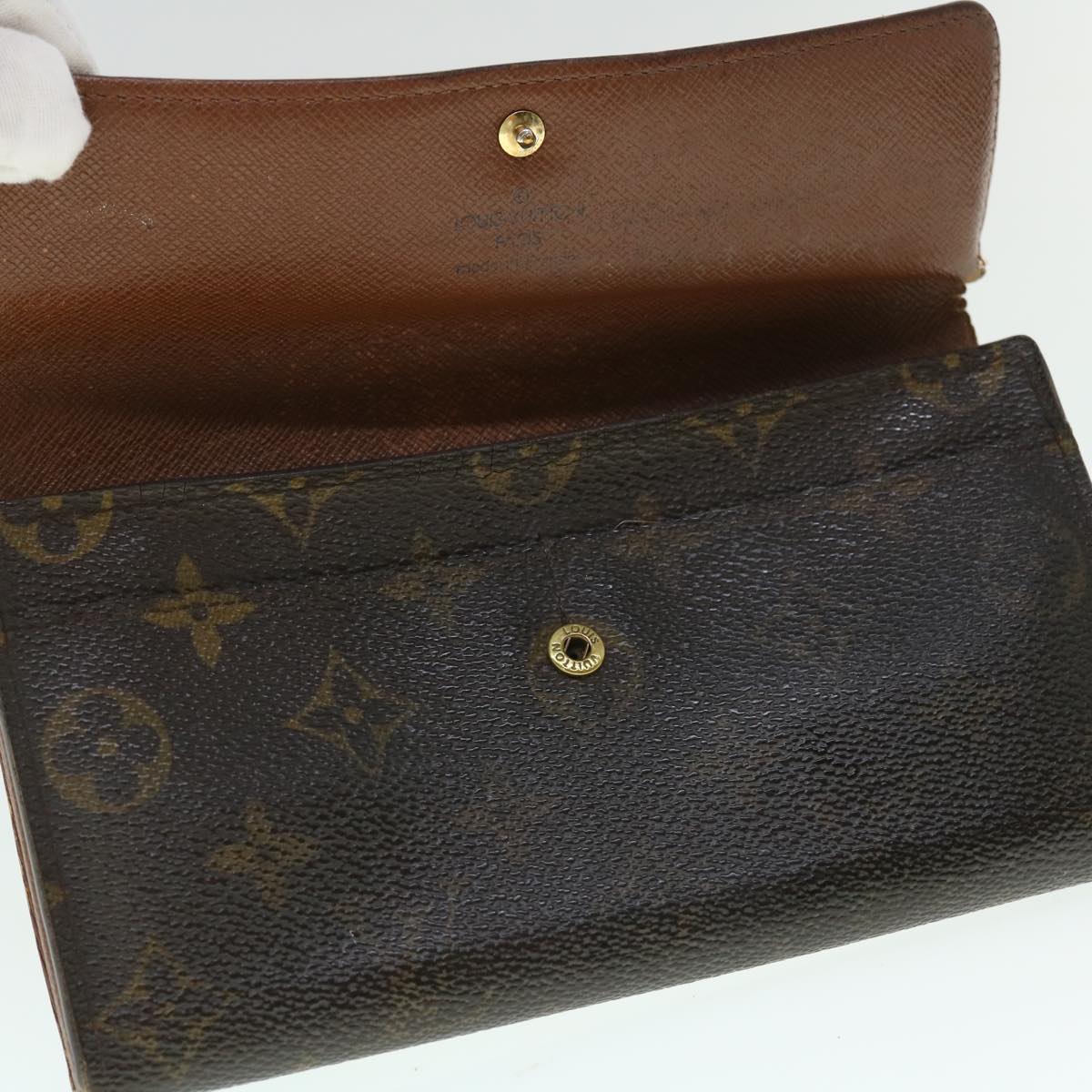 LOUIS VUITTON Monogram Pochette Porte Monnaie Credit Wallet M61725 Auth 52880