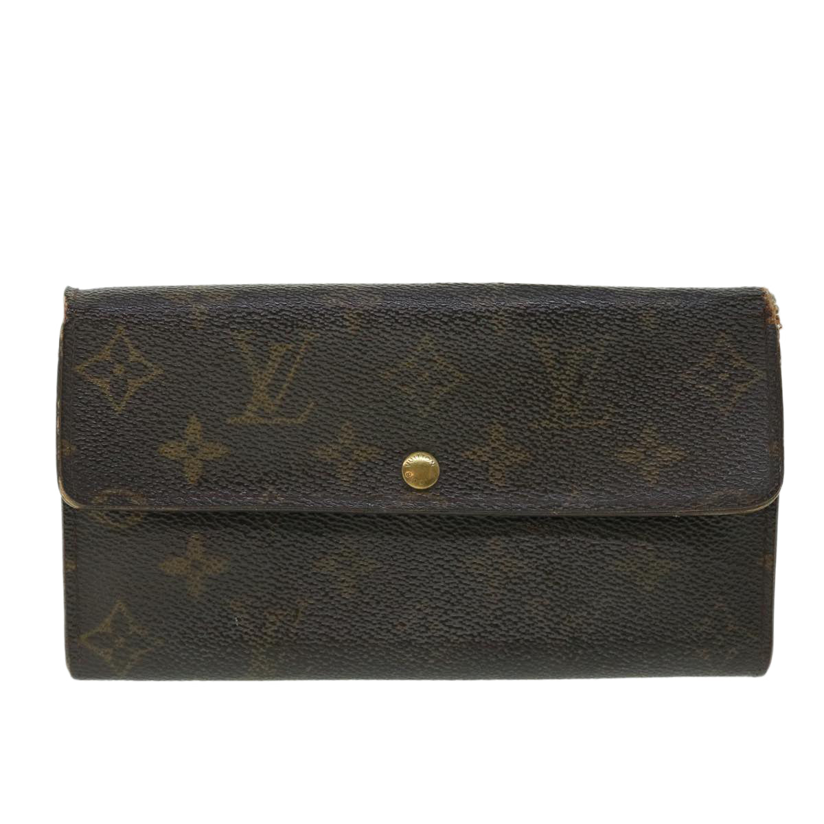 LOUIS VUITTON Monogram Pochette Porte Monnaie Credit Wallet M61725 Auth 52880