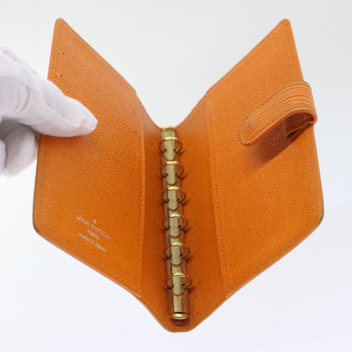 LOUIS VUITTON Epi Agenda PM Day Planner Cover Orange Mandarin R2005H Auth 52886