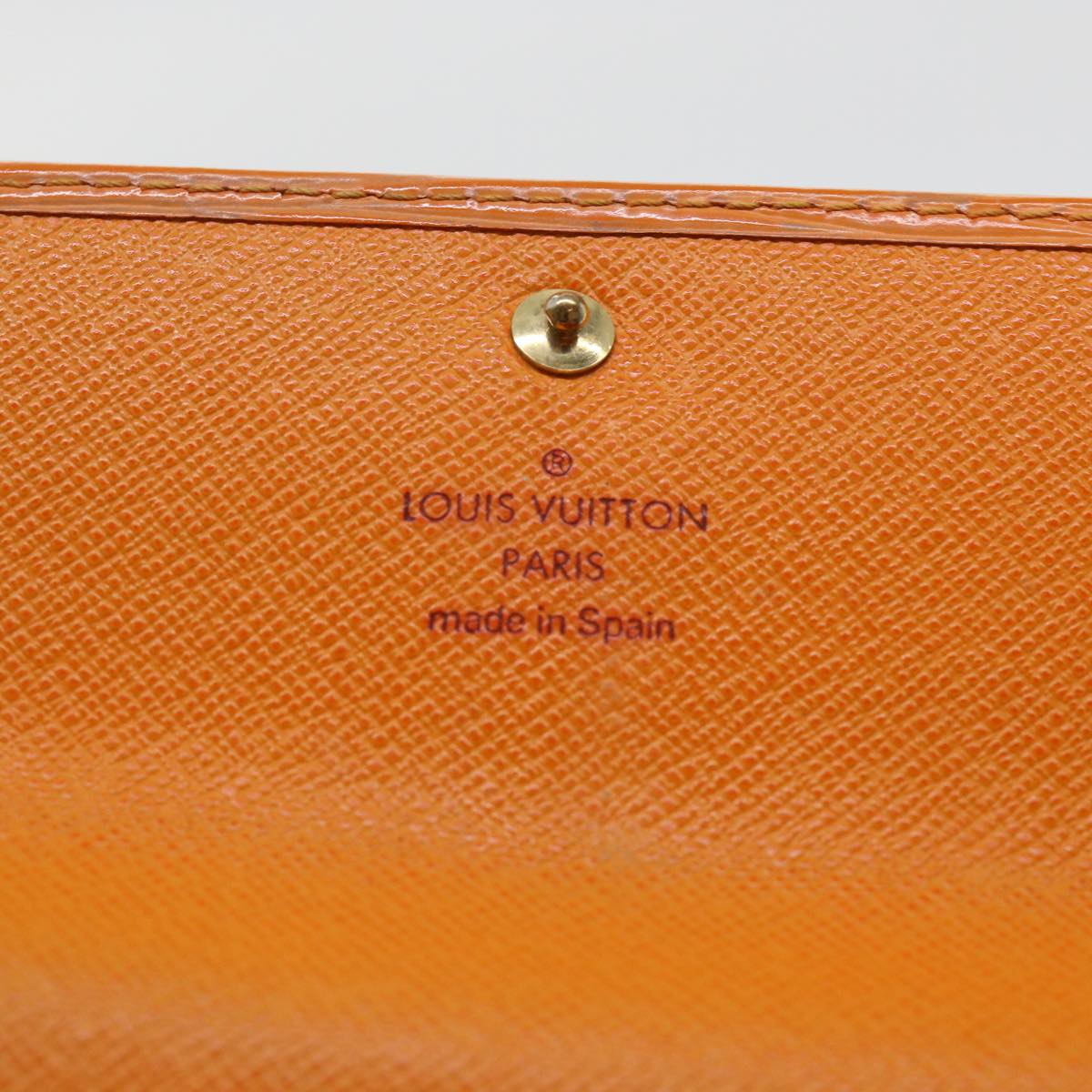 LOUIS VUITTON Epi Porte Monnaie Credit Wallet Orange Mandarin M6359H Auth 52890