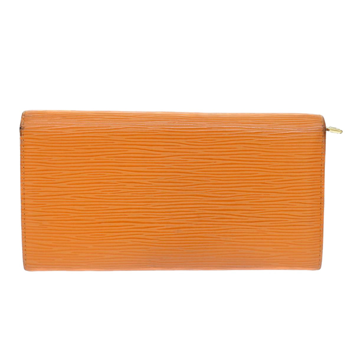 LOUIS VUITTON Epi Porte Monnaie Credit Wallet Orange Mandarin M6359H Auth 52890