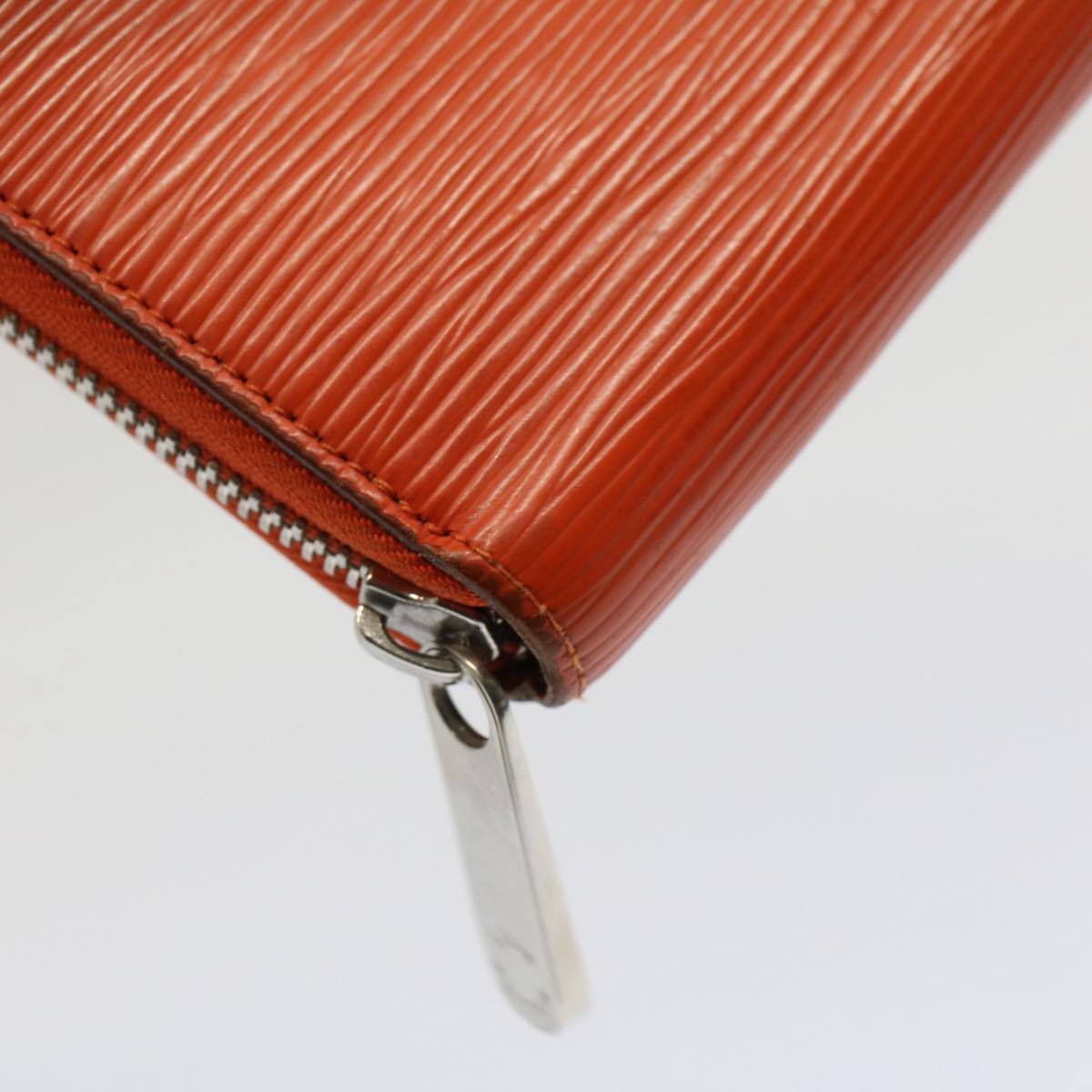 LOUIS VUITTON Epi Zippy Wallet Long Wallet Orange Mandarin M60310 LV Auth 52895