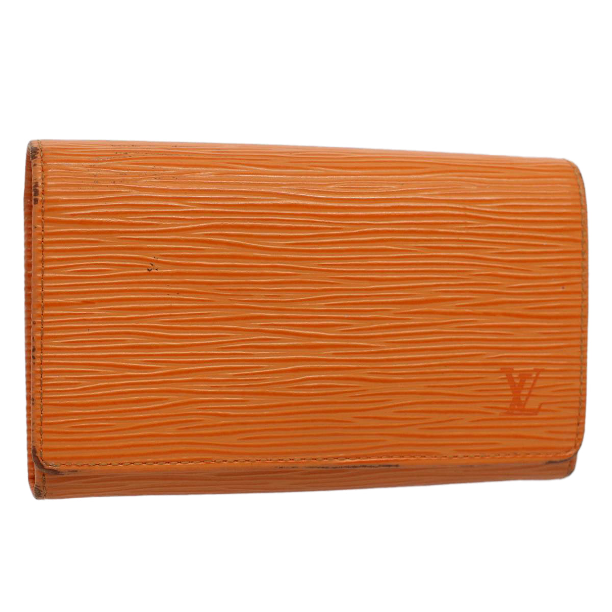 LOUIS VUITTON Epi Porte Monnaie Billets Tresor Wallet Mandarin M6350H Auth 52897