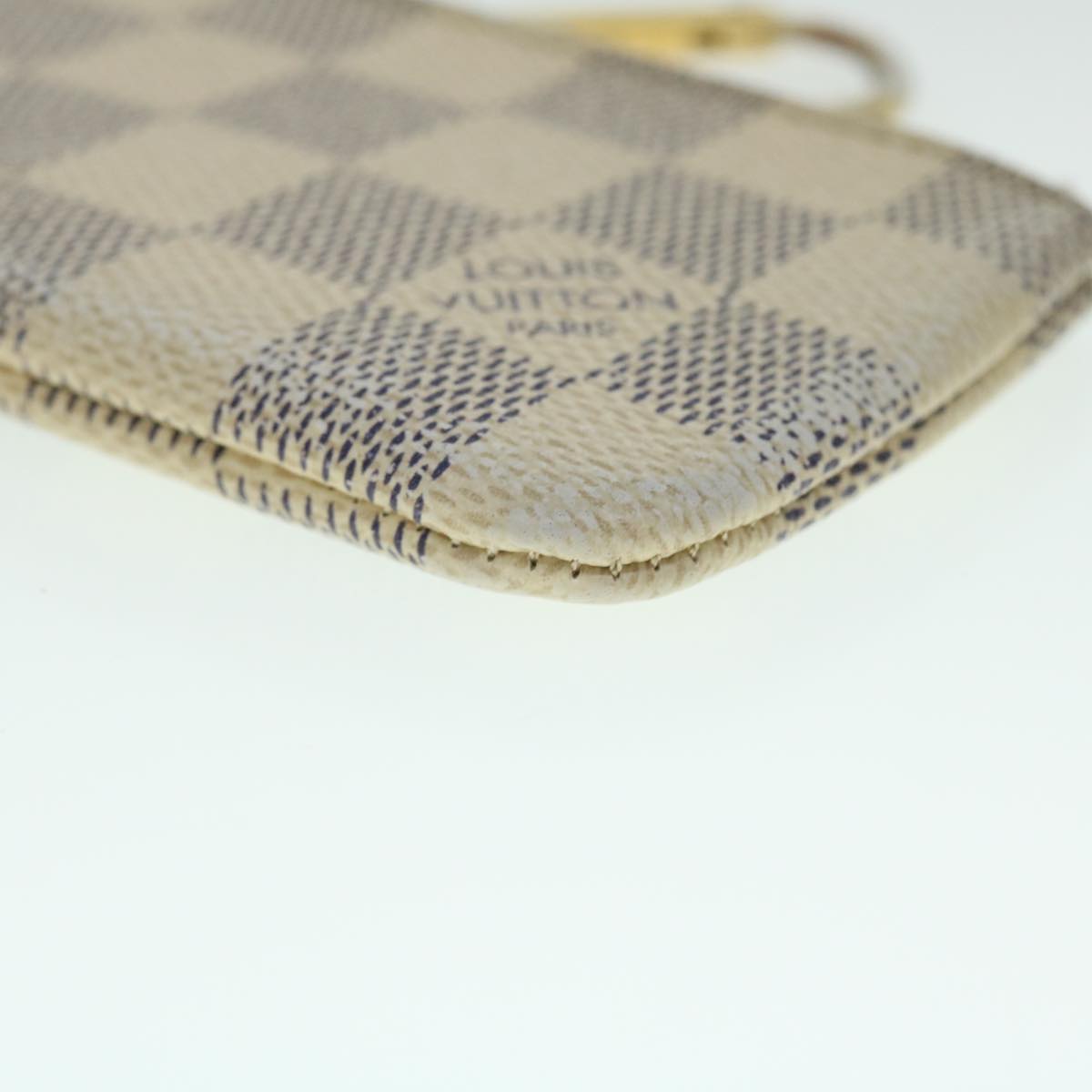 LOUIS VUITTON Damier Azur Pochette Cles Coin Purse N62659 LV Auth 52903