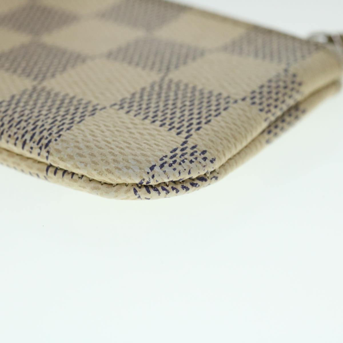 LOUIS VUITTON Damier Azur Pochette Cles Coin Purse N62659 LV Auth 52903