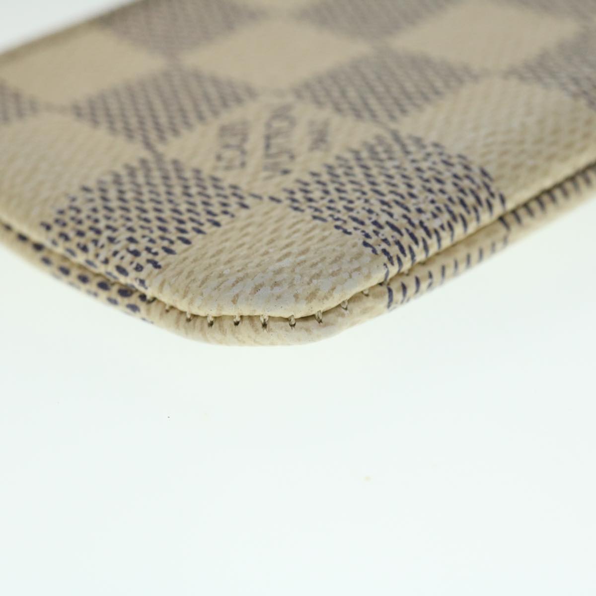 LOUIS VUITTON Damier Azur Pochette Cles Coin Purse N62659 LV Auth 52903